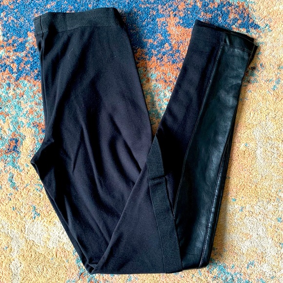 Dex, Faux Leather Stretch Biker Leggings, Black, size S - Picture 4 of 7